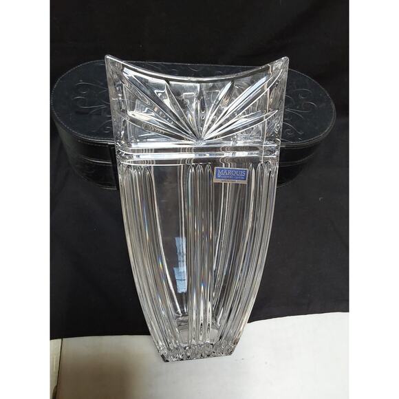 Waterford Crystal Large Vase Odssey pattern discontinued New with Stickers - Picture 4 of 6